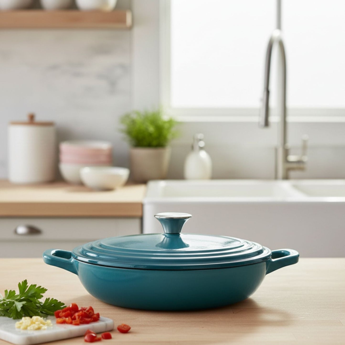 Enamelled Cast Iron Casserole Dish