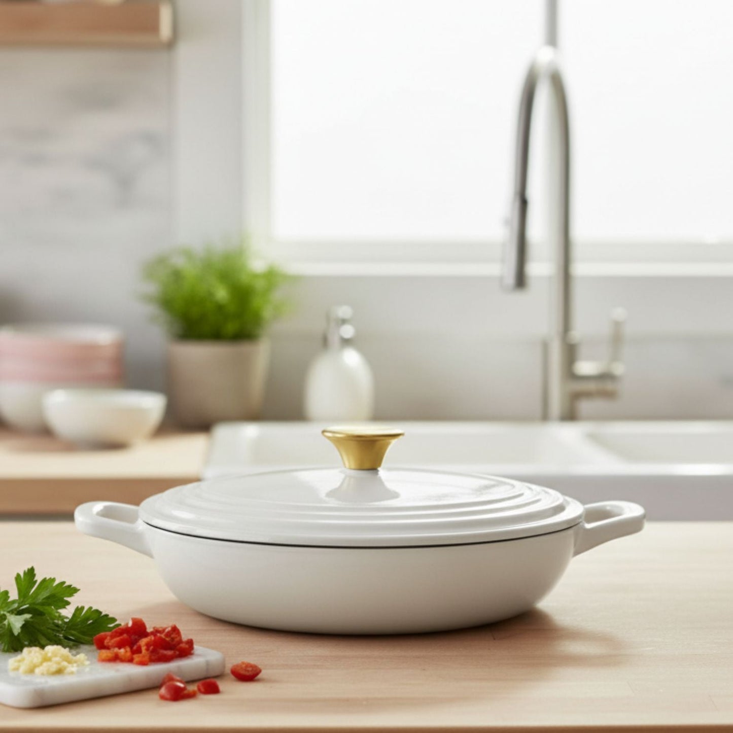 Enamelled Cast Iron Casserole Dish