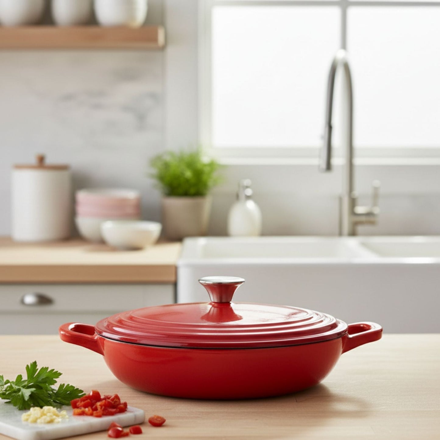 Enamelled Cast Iron Casserole Dish