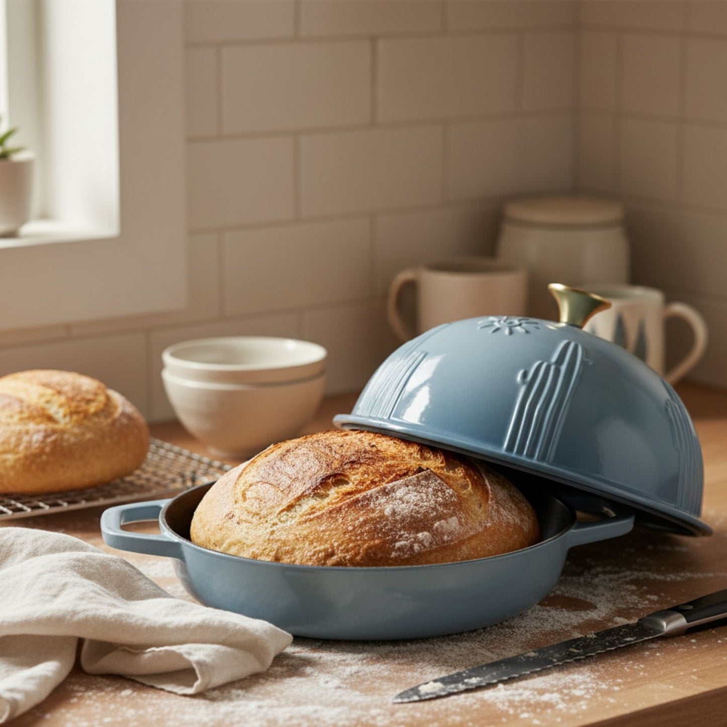 Enamelled Cast Iron Bread Oven for Sourdough