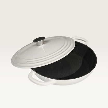 Enamelled Cast Iron Shallow Casserole