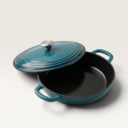 Enamelled Cast Iron Shallow Casserole