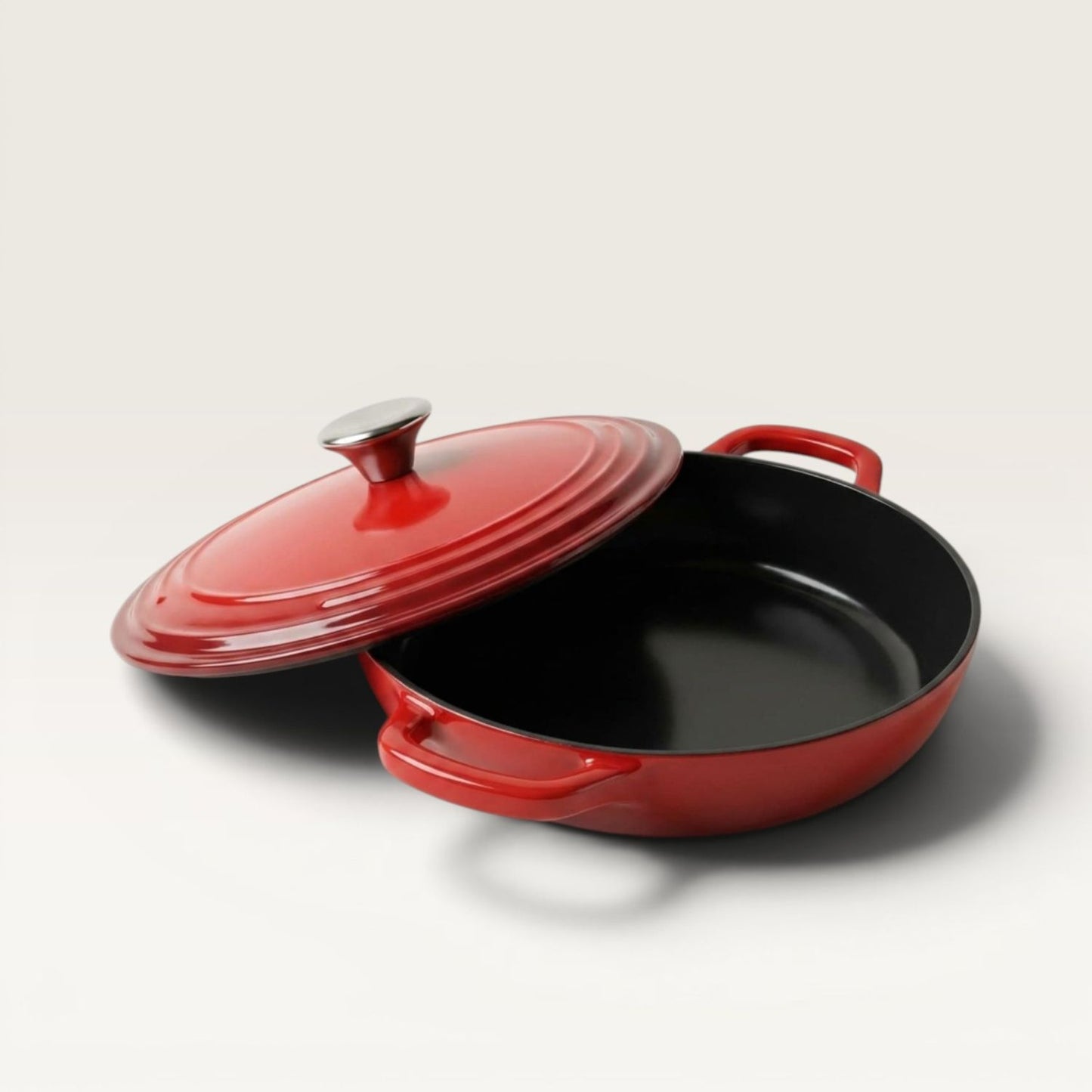 Enamelled Cast Iron Shallow Casserole