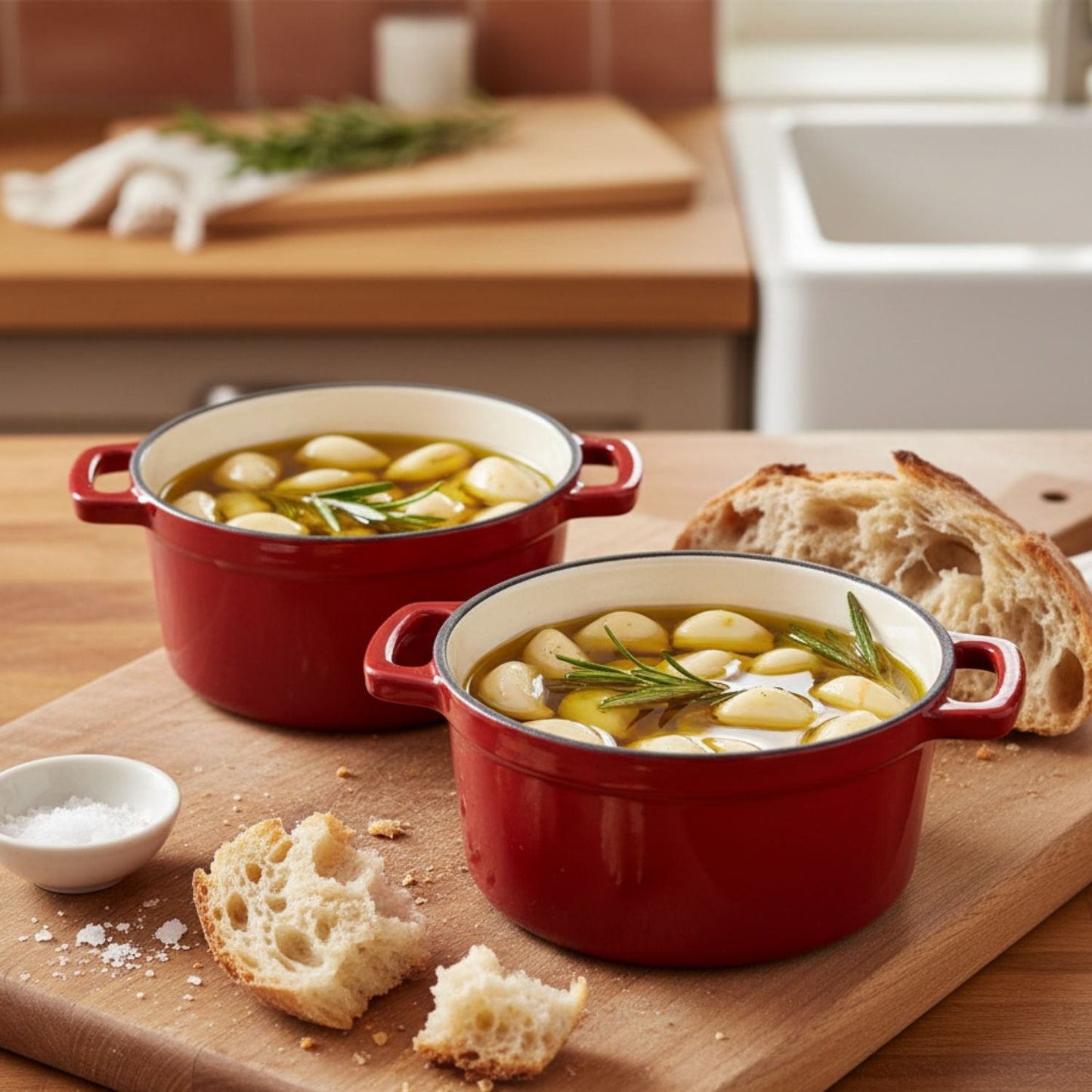 Mini Cast Iron Dutch Ovens, Set of 2