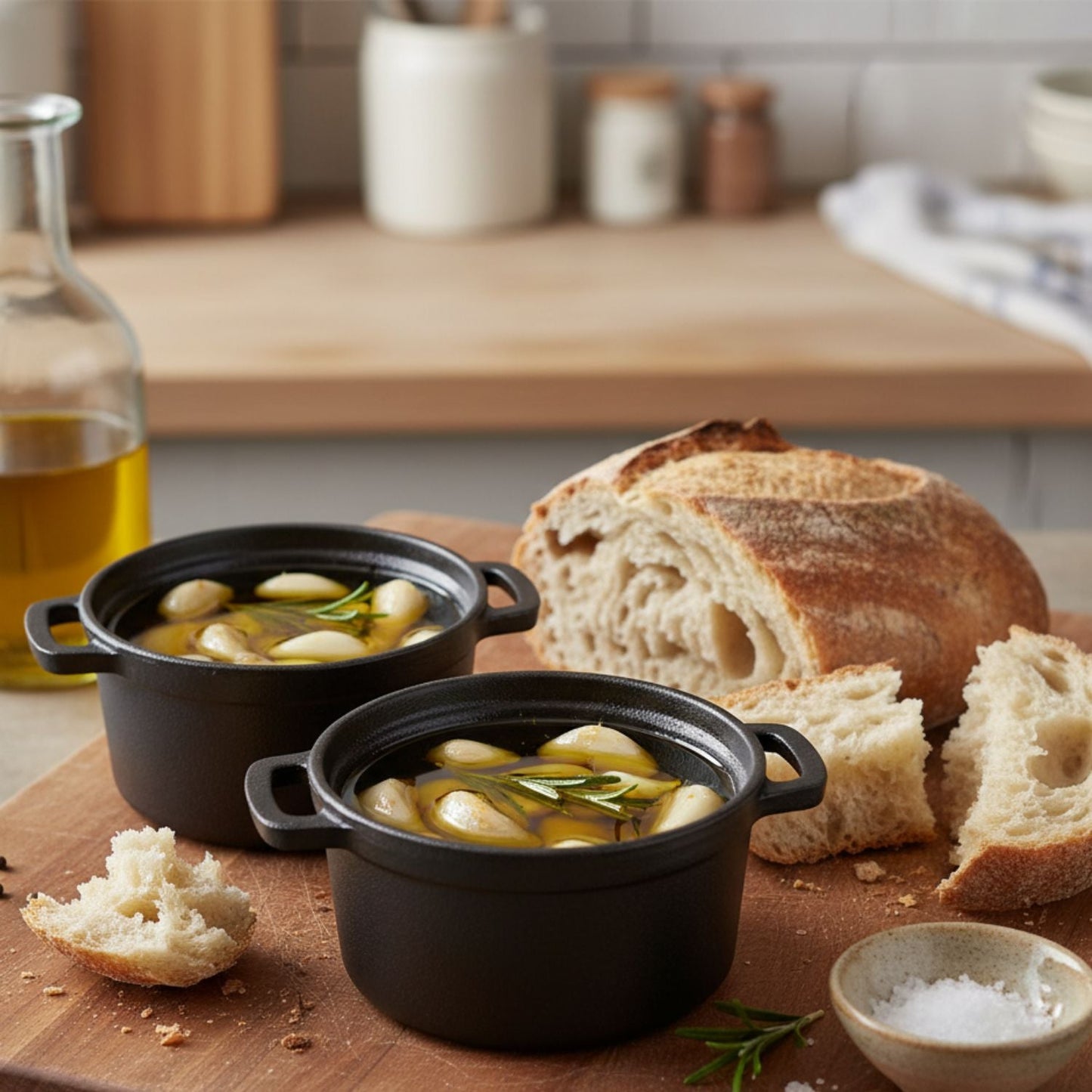 Mini Cast Iron Dutch Ovens, Set of 2