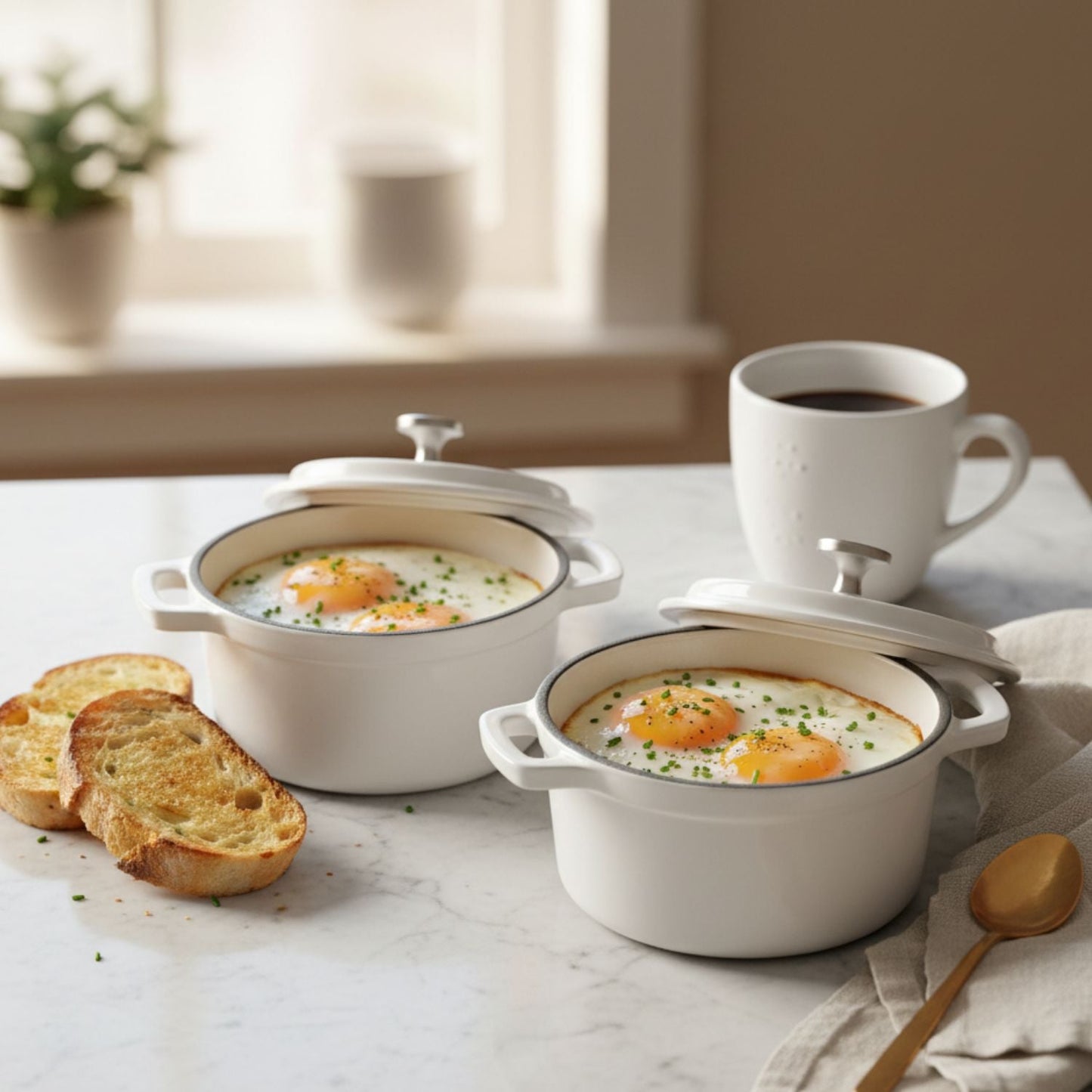 Mini Cast Iron Dutch Ovens, Set of 2