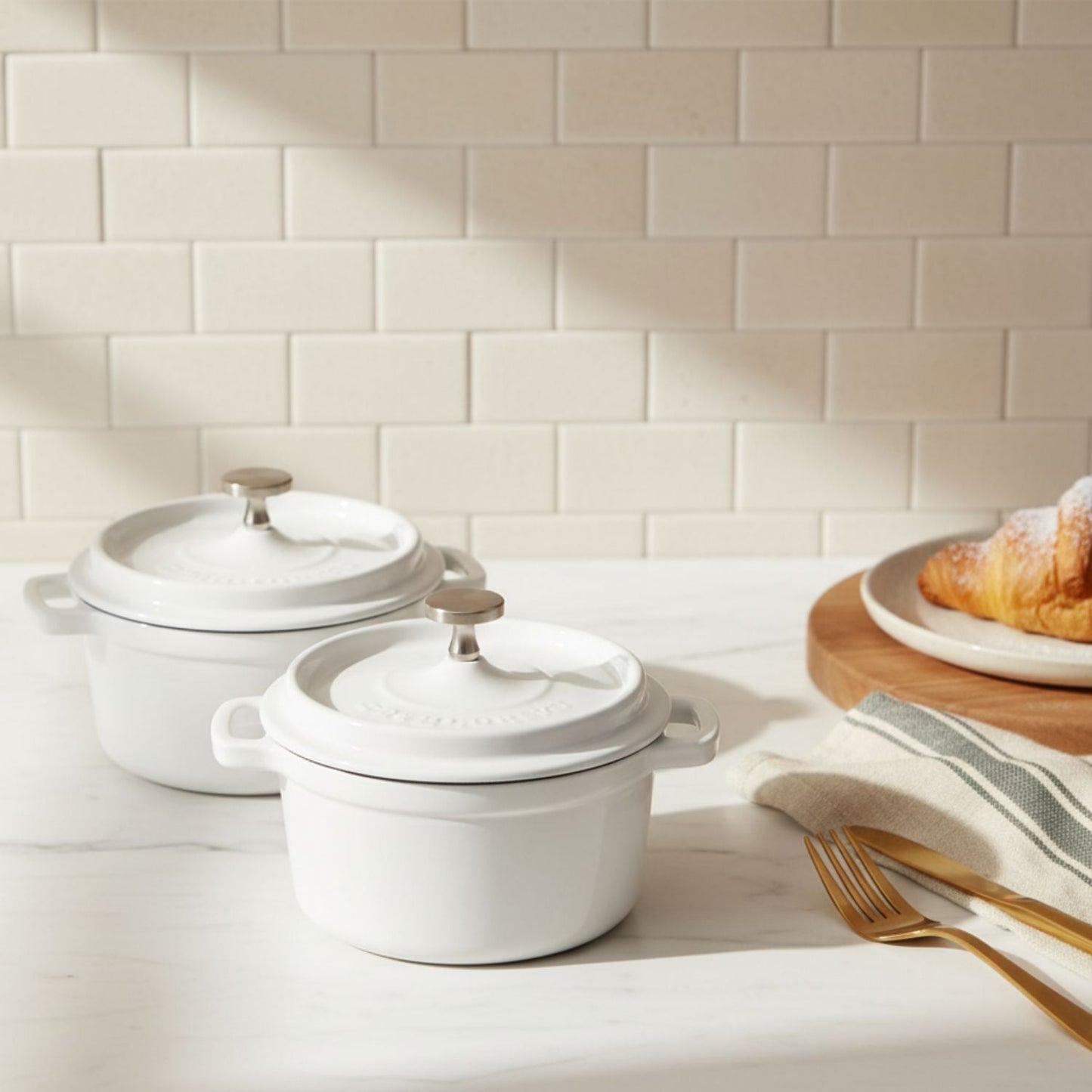 Mini Cast Iron Dutch Ovens, Set of 2