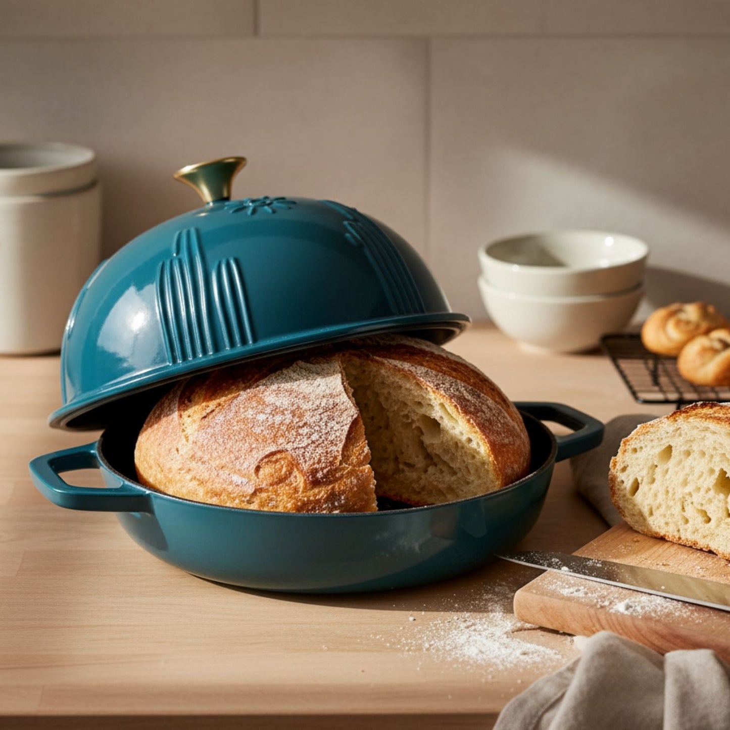 Enamelled Cast Iron Bread Oven for Sourdough