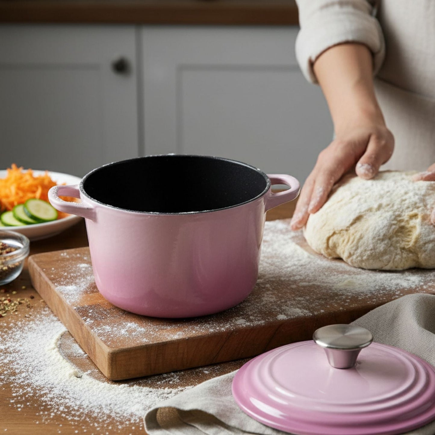 Enamelled Cast Iron Rice Pot