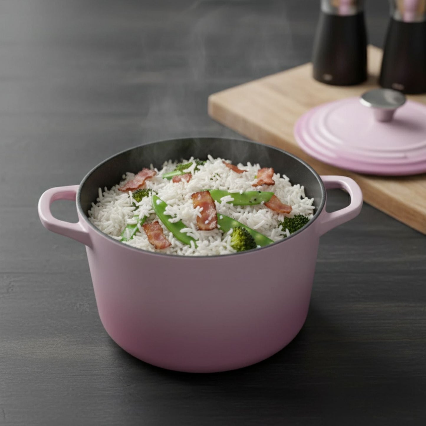 Enamelled Cast Iron Rice Pot