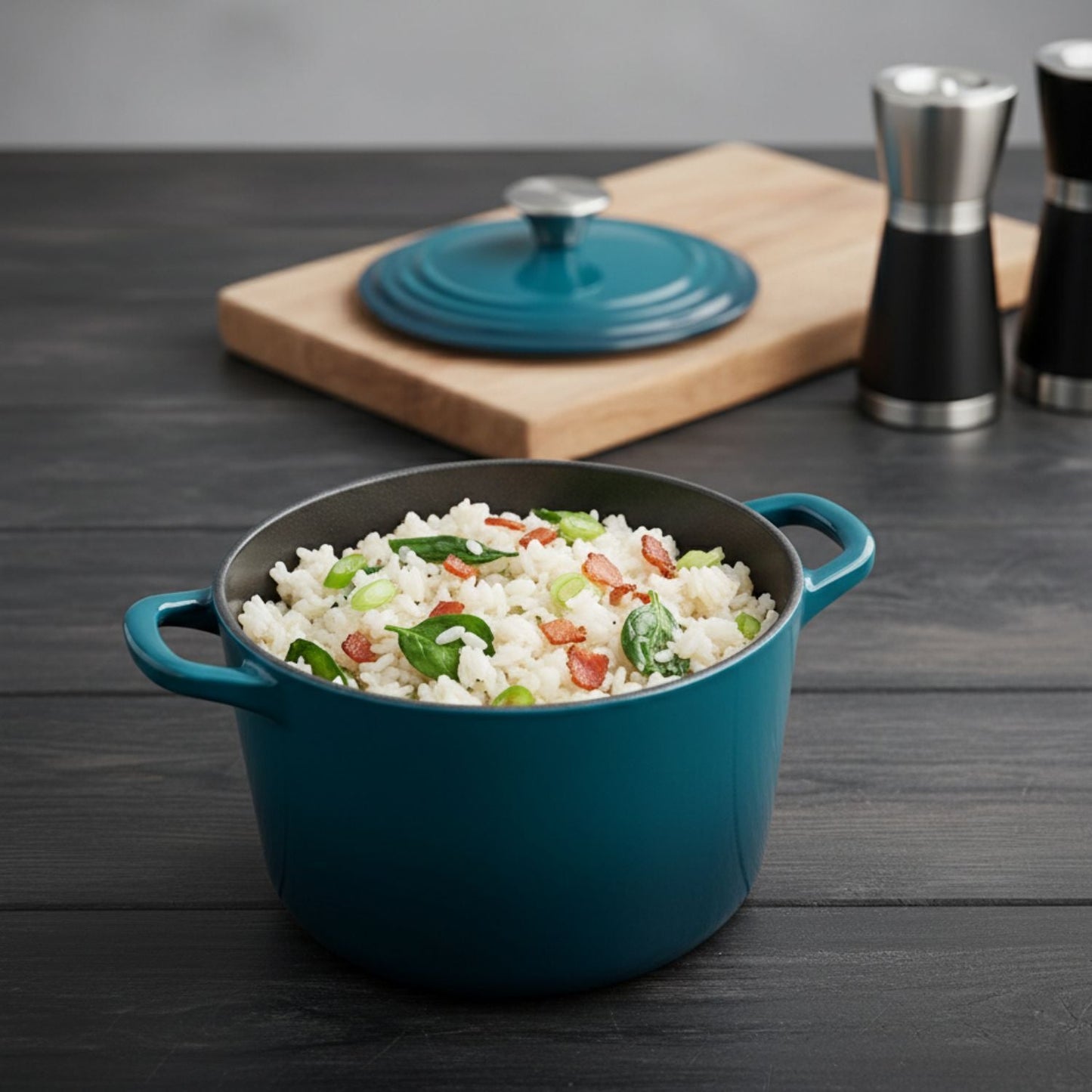 Enamelled Cast Iron Rice Pot