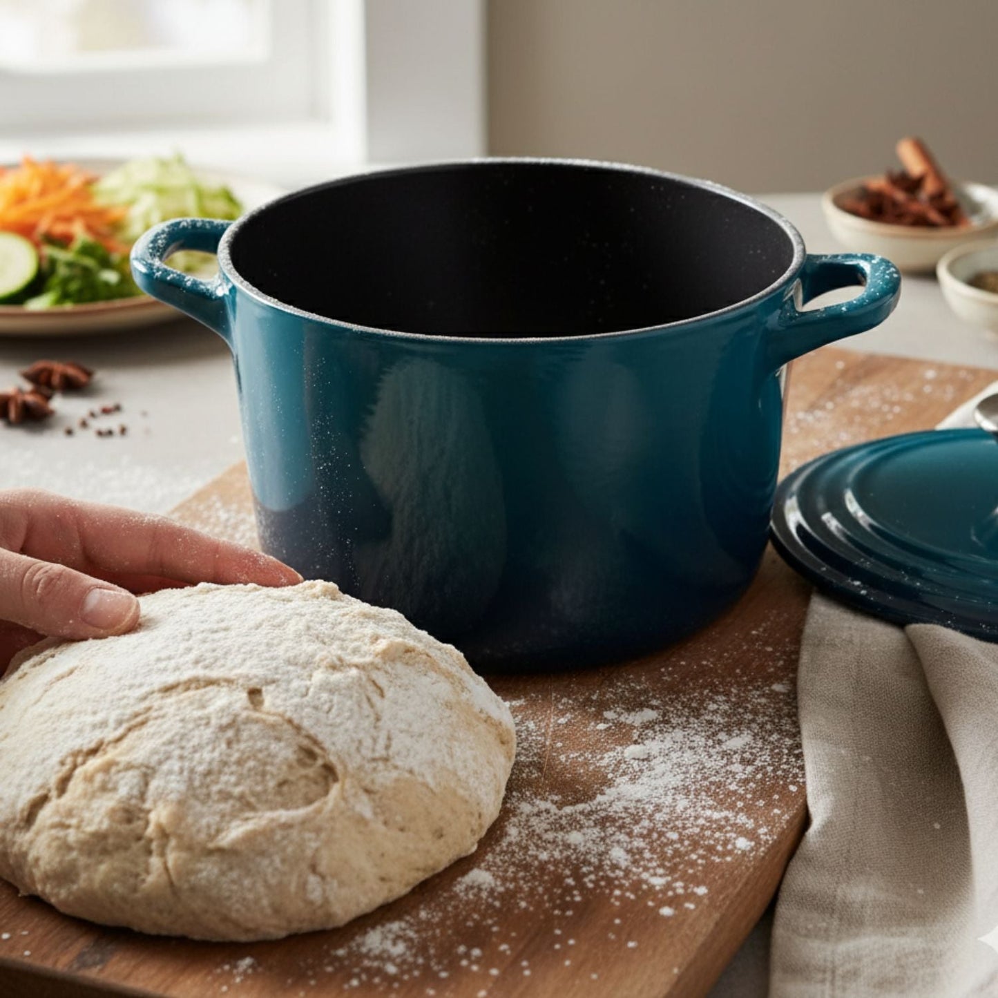 Enamelled Cast Iron Rice Pot