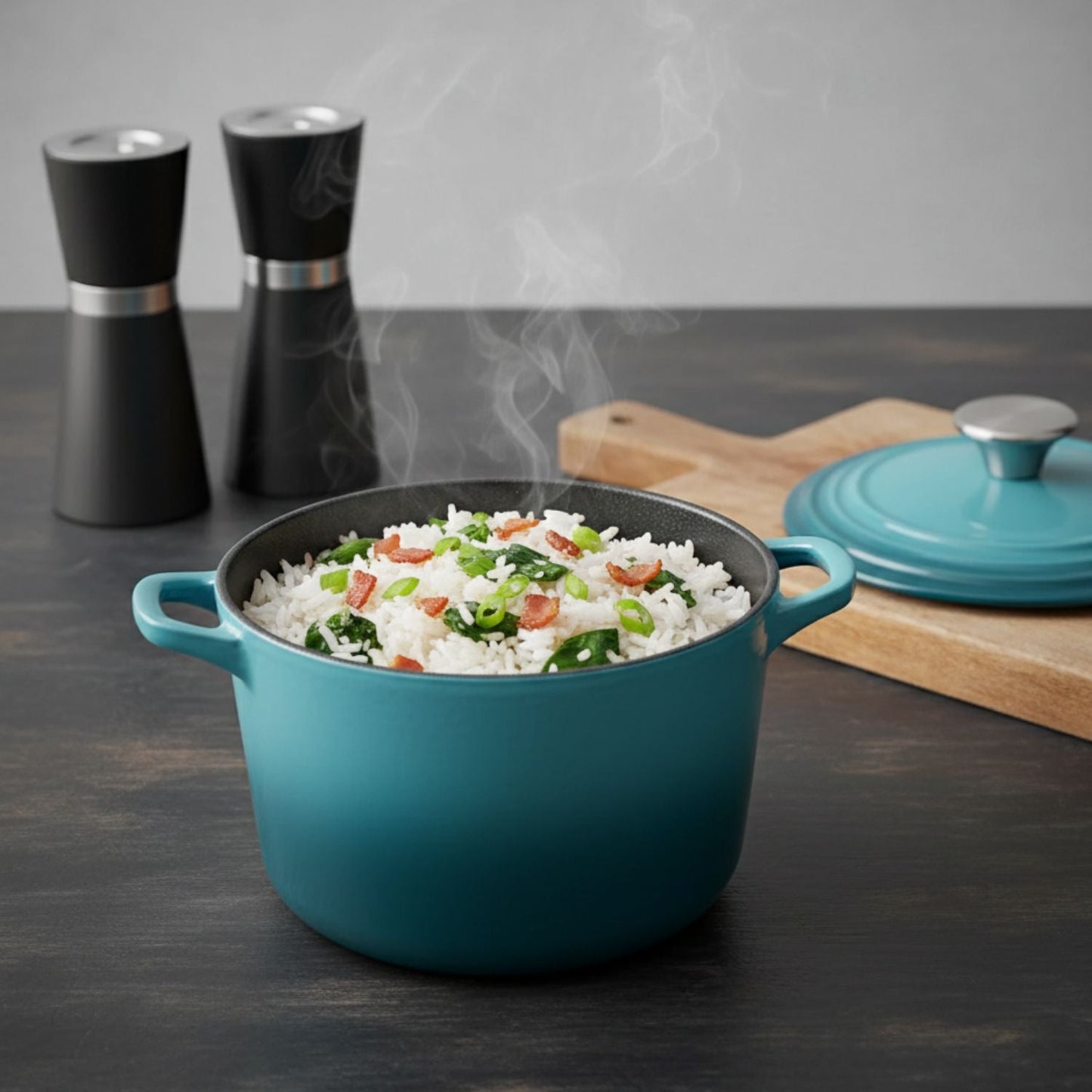 Enamelled Cast Iron Rice Pot