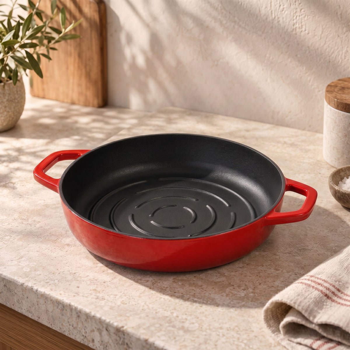 Cast Iron Bread Oven cherry red