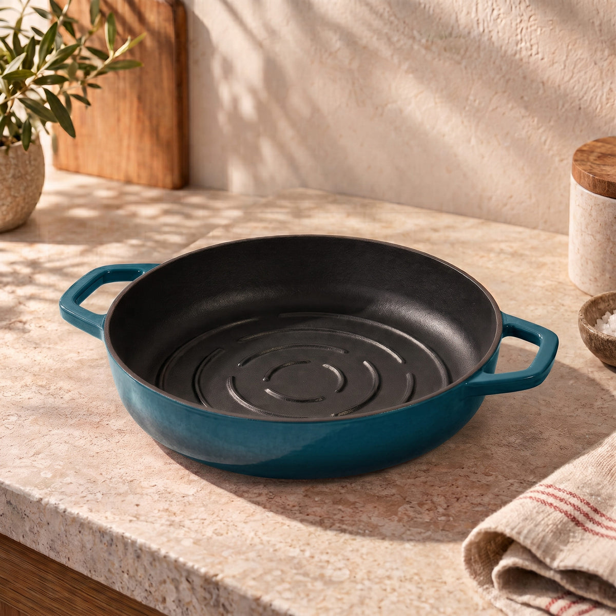 Cast Iron Bread Oven deep cyan