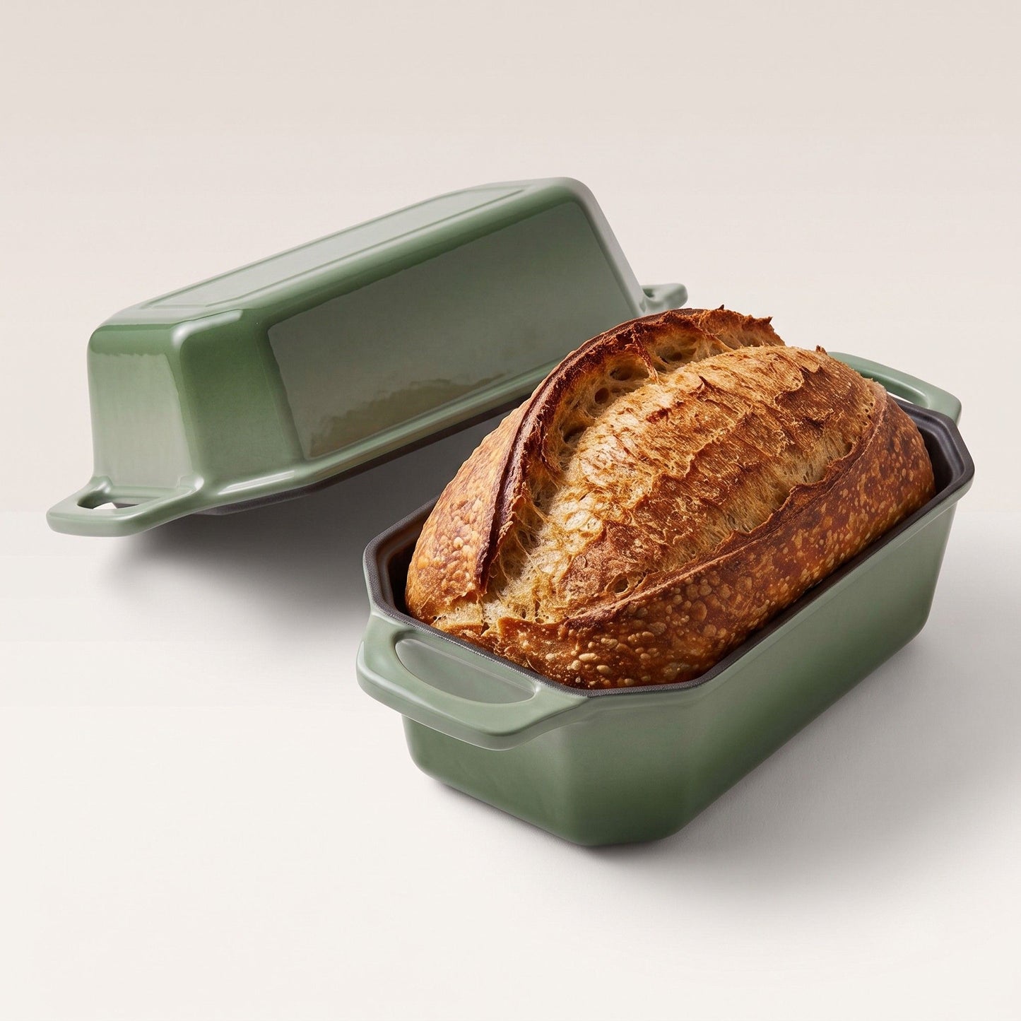 Enamelled Cast Iron Loaf Pan with Lid
