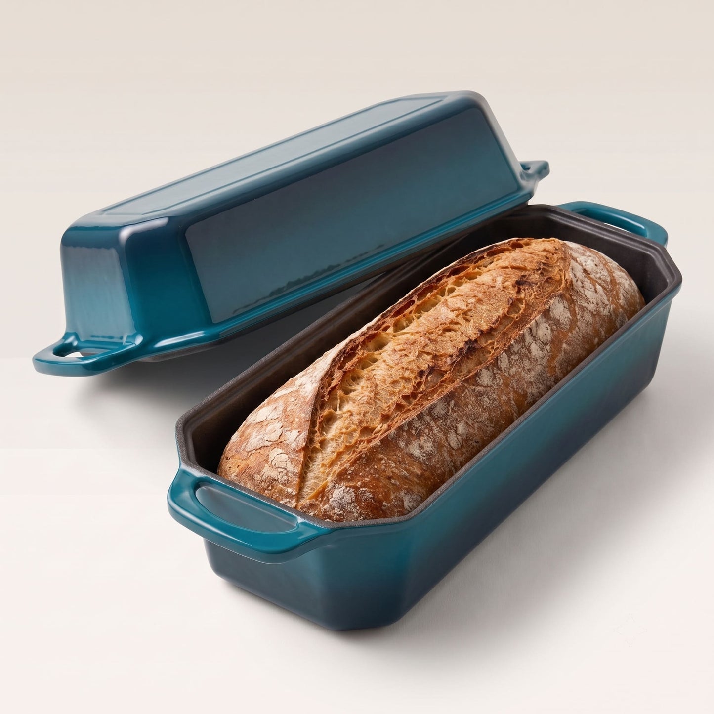 Enamelled Cast Iron Loaf Pan with Lid