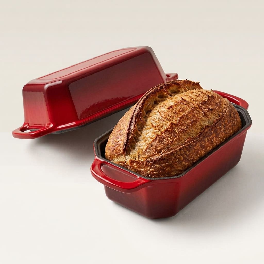 Enamelled Cast Iron Loaf Pan with Lid