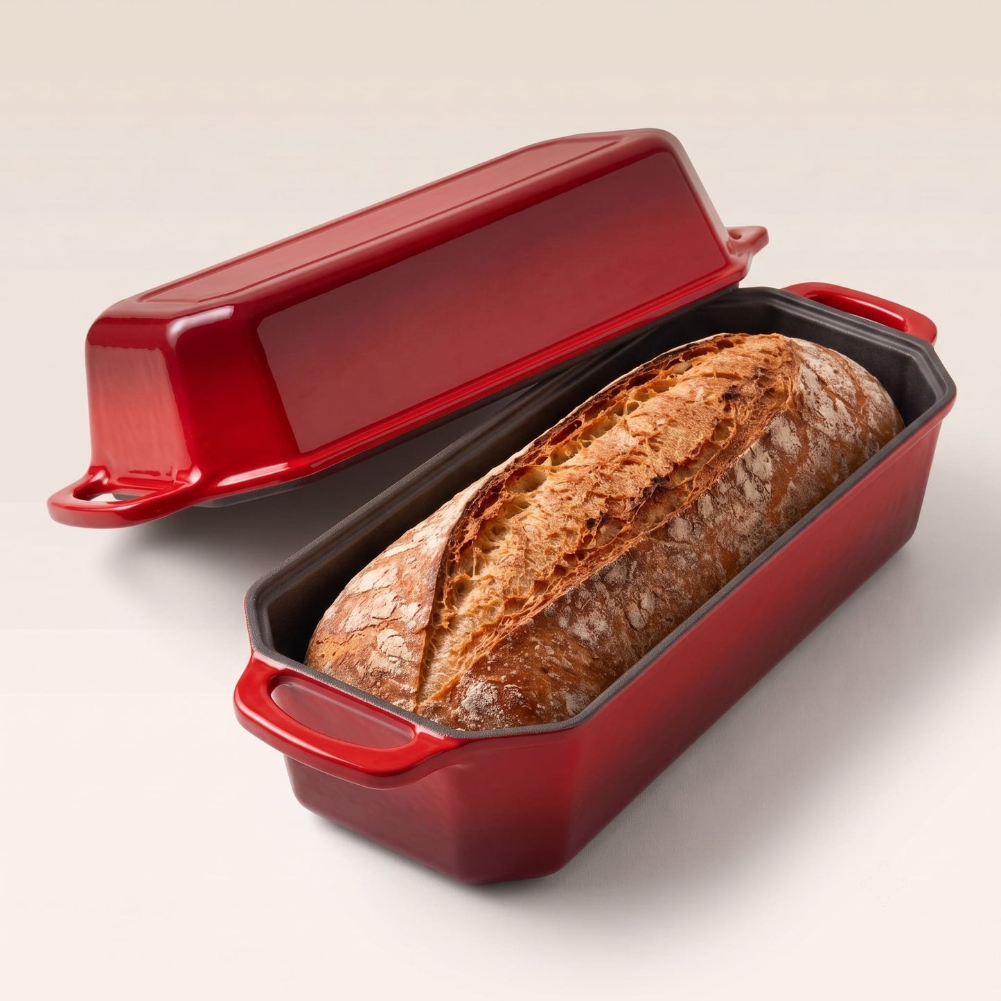Enamelled Cast Iron Loaf Pan with Lid