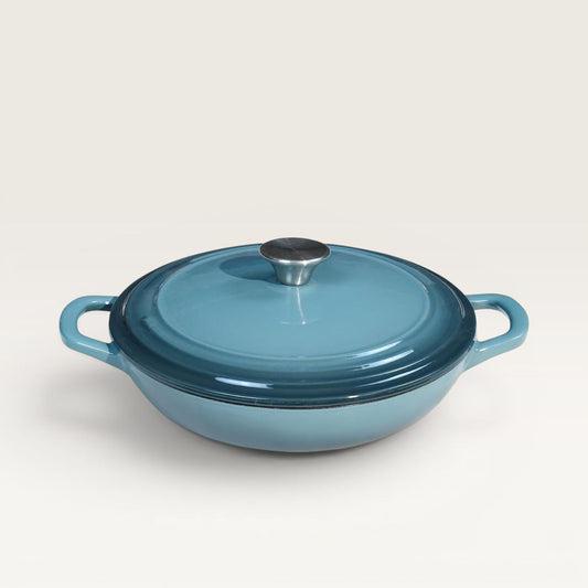 Enamelled Cast Iron Shallow Casserole
