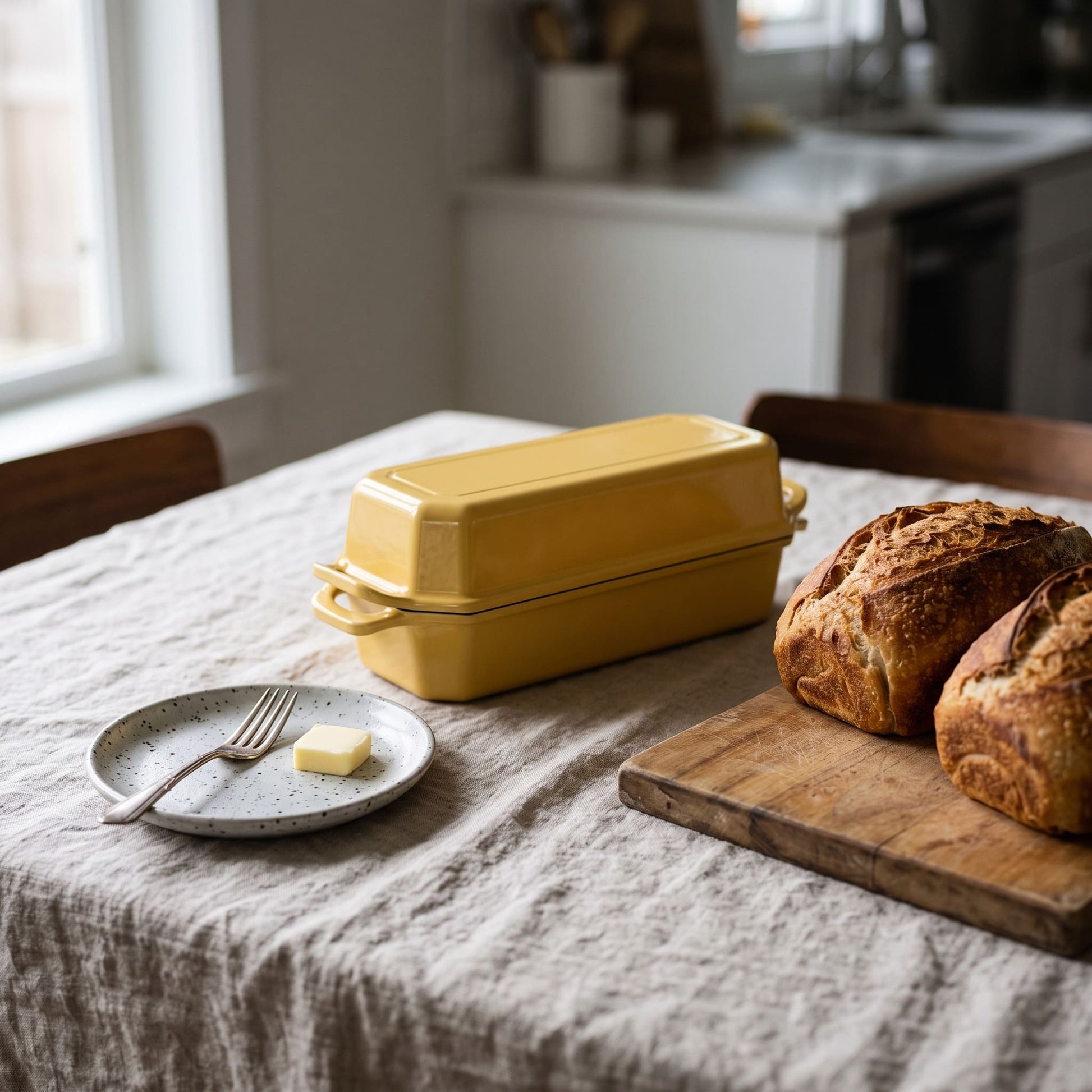 enameled cast iron loaf pan 33 x 13 cm sunny yellow