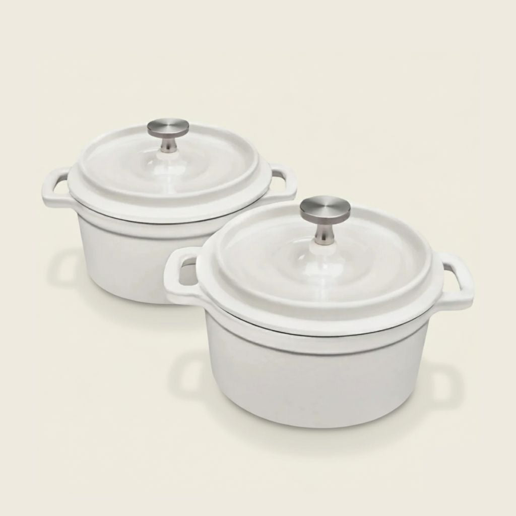 Mini Cast Iron Dutch Ovens, Set of 2