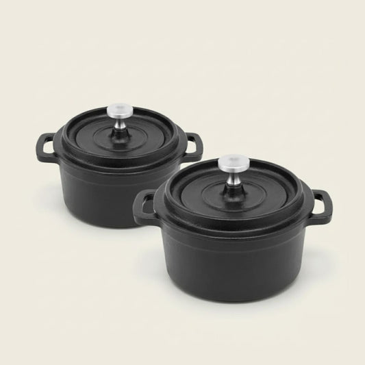 Mini Cast Iron Dutch Ovens, Set of 2