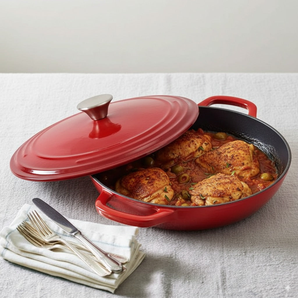 Enamelled Cast Iron Casserole Dish