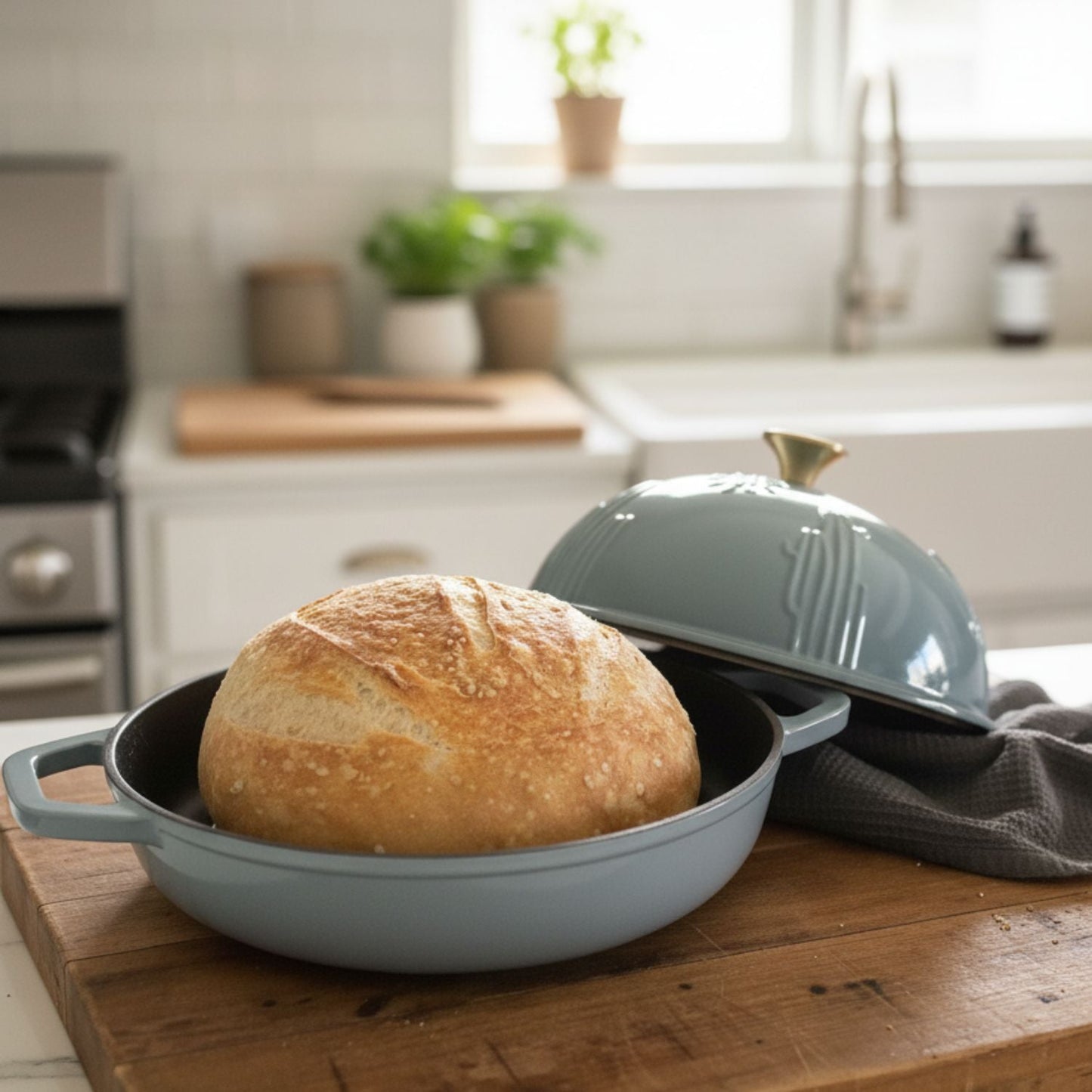 Enamelled Cast Iron Bread Oven for Sourdough