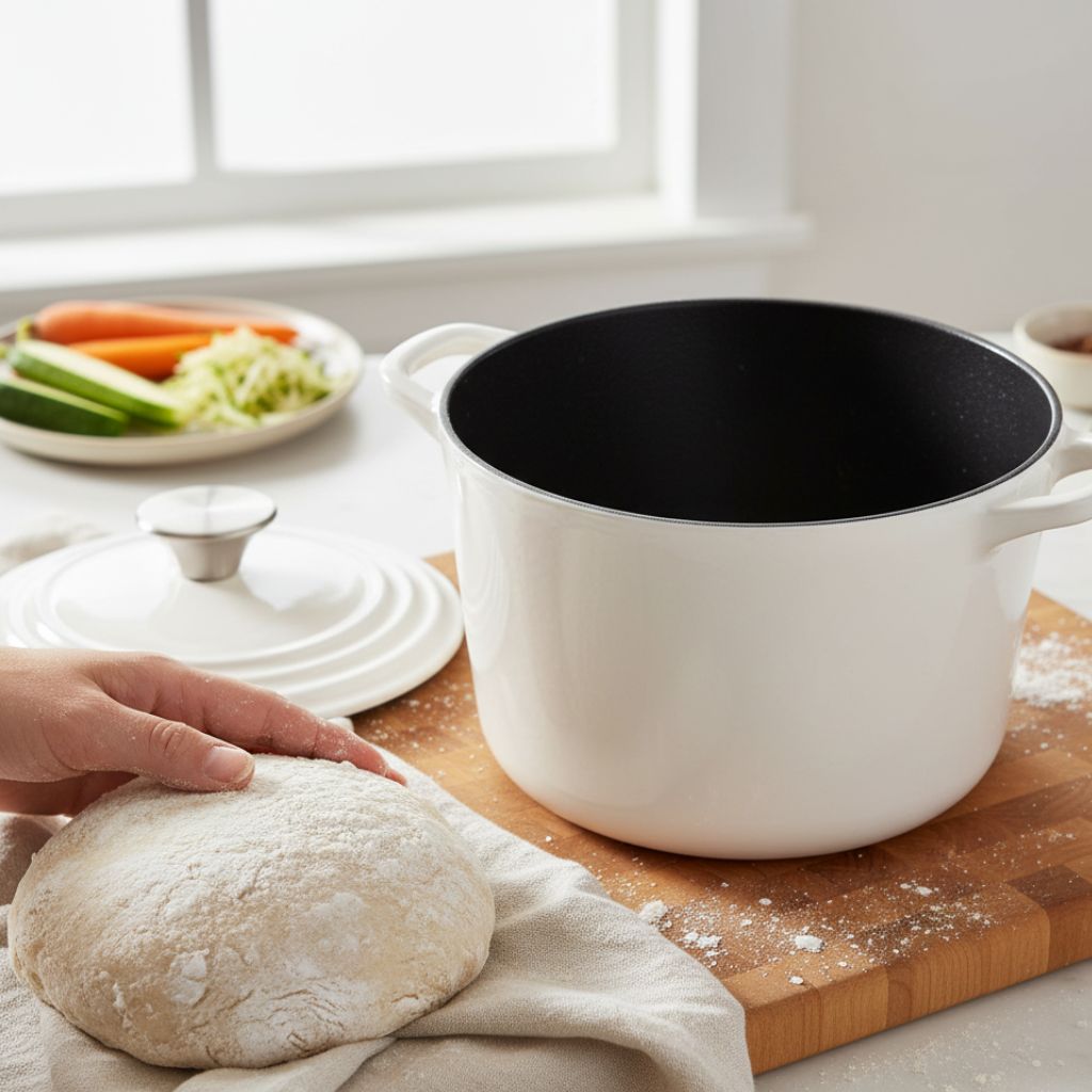 Enamelled Cast Iron Rice Pot