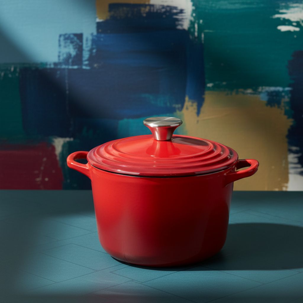 Enamelled Cast Iron Rice Pot