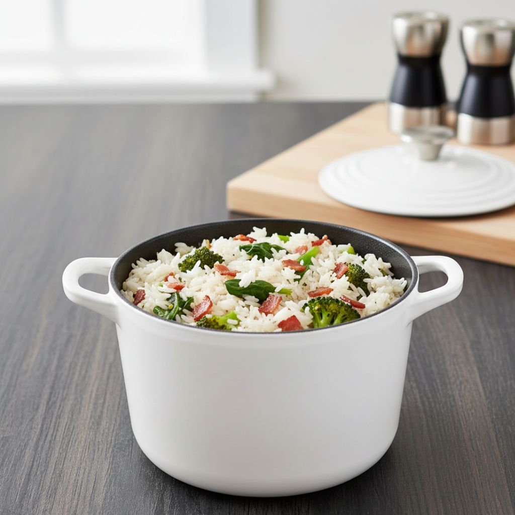 Enamelled Cast Iron Rice Pot